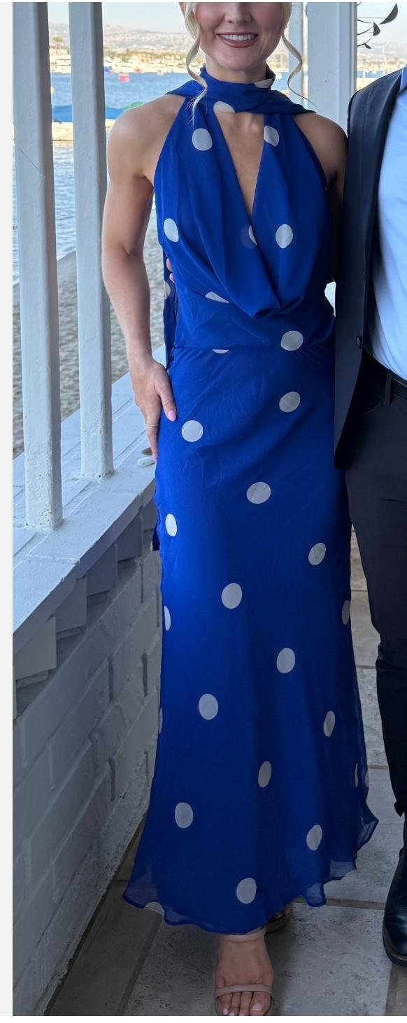 Zara Polka Blue dress - Image 2