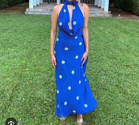Zara Polka Blue dress - Image 3
