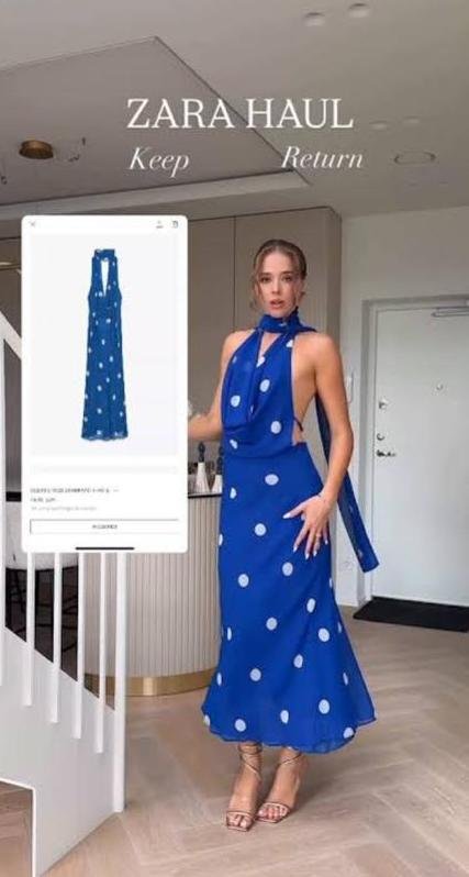 Zara Polka Blue dress