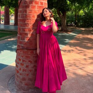 Backless Anarkali Kurta Set