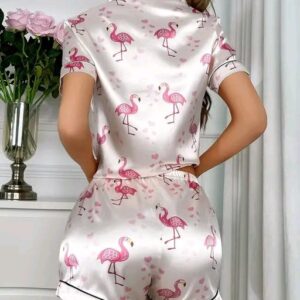 Flamingo Satin Nightsuit