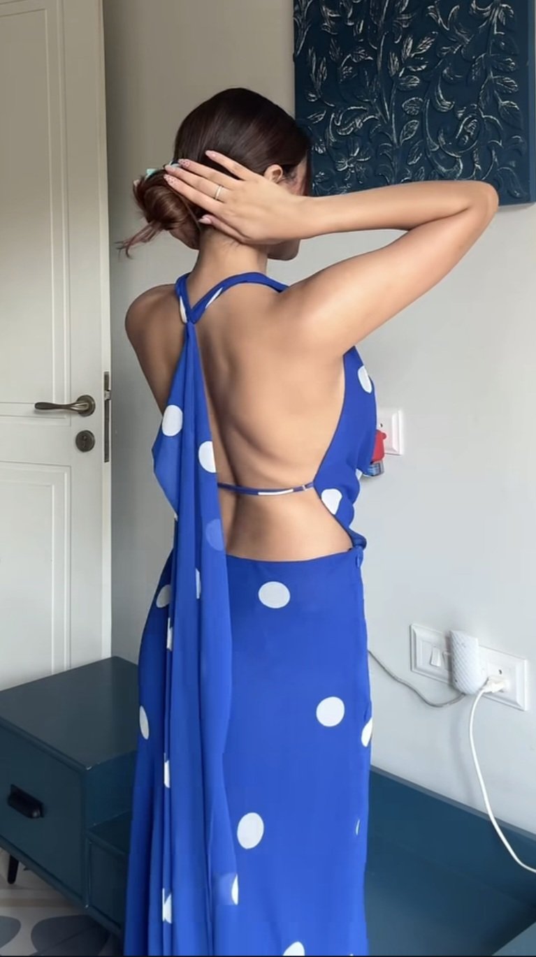 Zara Polka Blue dress - Image 5