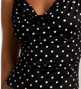 Polka Cowl Top