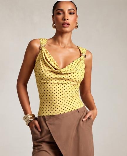 Polka Cowl Top - Image 2