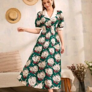 Floral Button Dress